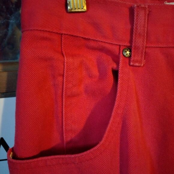 No! Jeans Absolutely Blues red no size tag, 28" waist, High rise, tapered, - Picture 4 of 11